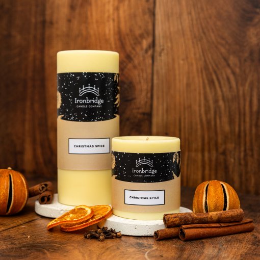 Christmas Spice Pillar Candle - Collection
