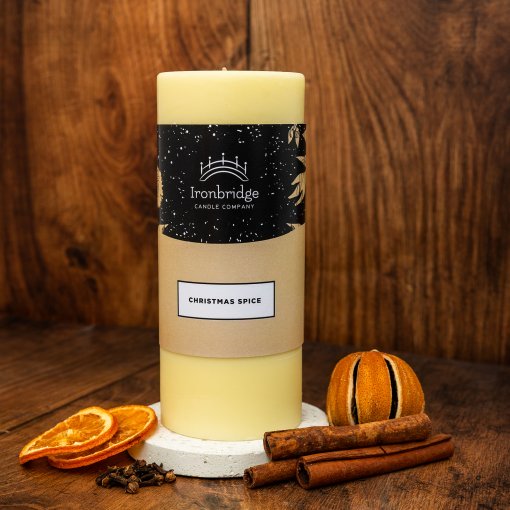 Christmas Spice Pillar Candle - Large