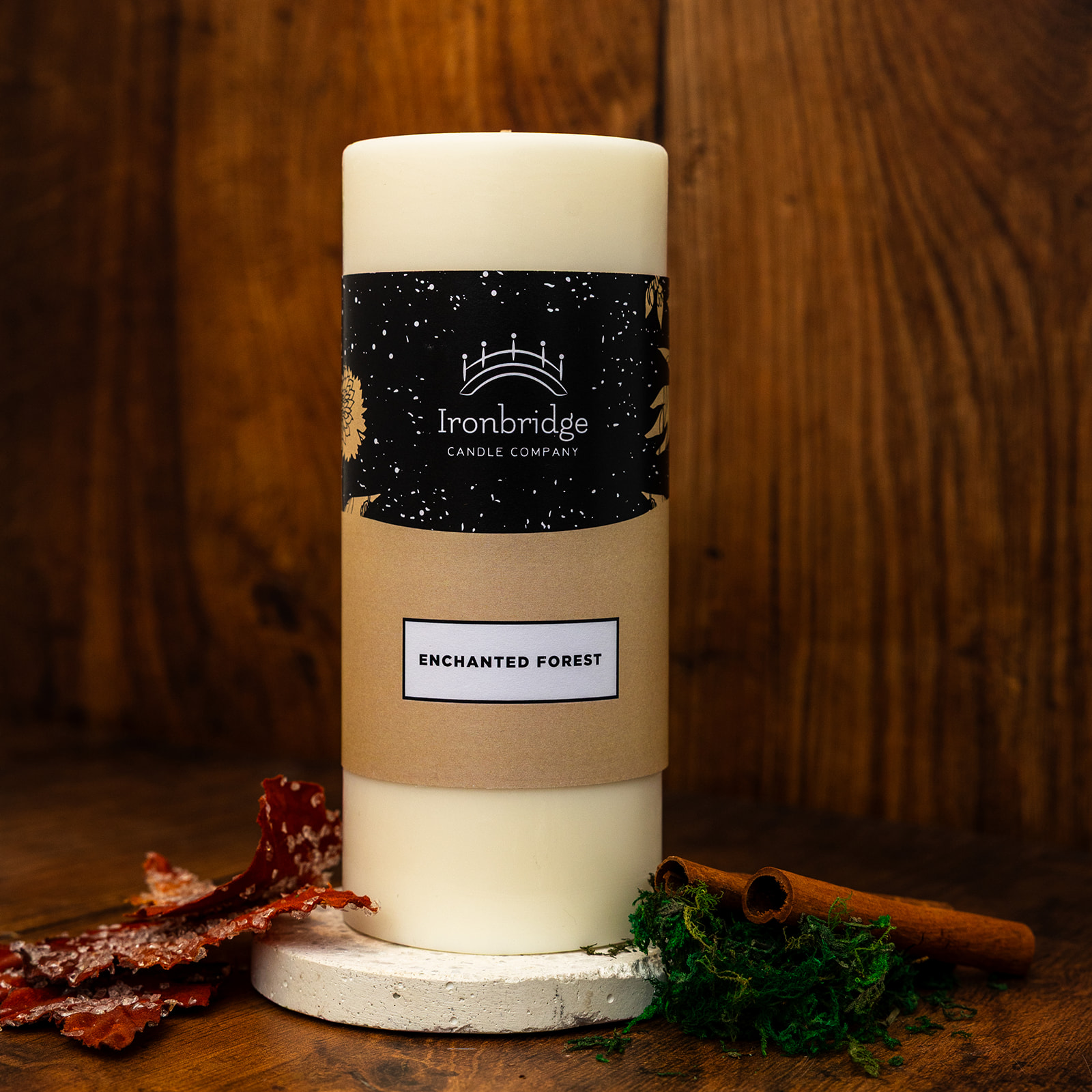 Enchanted Forest Pillar Candle - Large