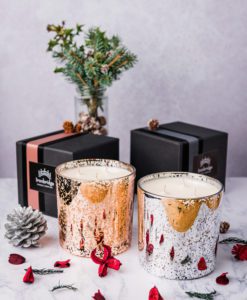 Festive Tall 3-Wick Candle