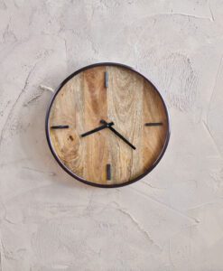 Alomi Mango Wood Clock - Small