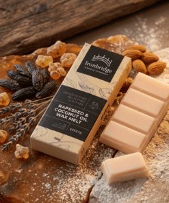 Effete wax melt snap bar styled in a luxurious lifestyle setting with soft floral and powdery fragrance notes