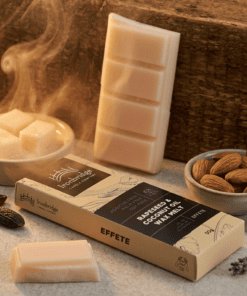 Effete wax melt snap bar styled in a luxurious lifestyle setting with soft floral and powdery fragrance notes