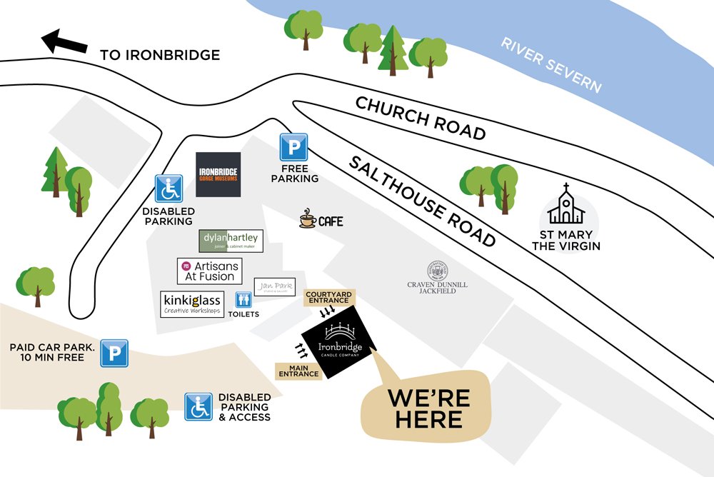 Ironbridge Candle Company Location Map