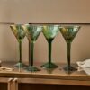 Mila Cocktail Glass - Dark Emerald