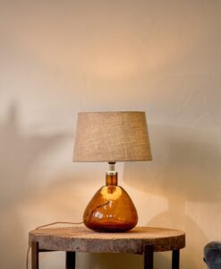 Baba Glass Lamp - Burnt Amber - Small Wide