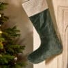 Karru Cotton Velvet Stocking - Forest Green