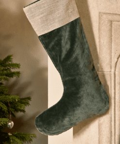Karru Cotton Velvet Stocking - Forest Green