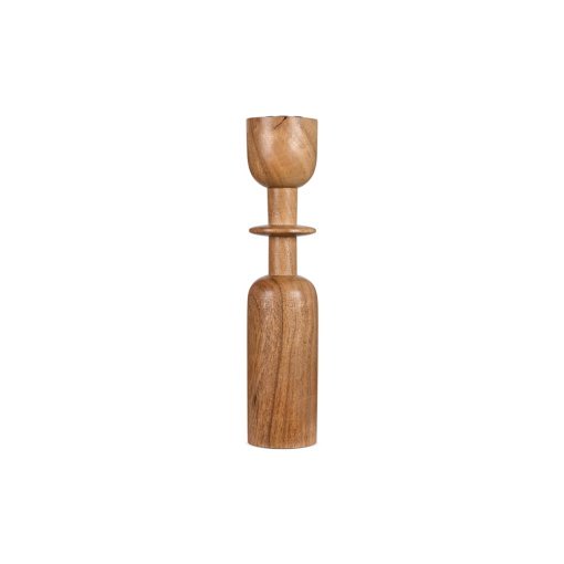 Sibu Acacia Wood Candlestick Holder - Small