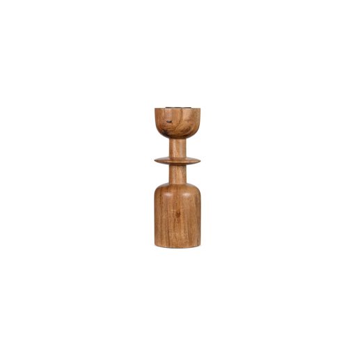 Sibu Acacia Wood Candlestick Holder - Small