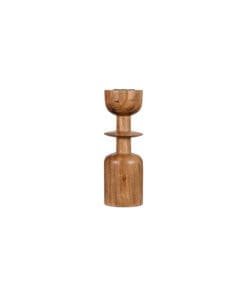 Sibu Acacia Wood Candlestick Holder - Small