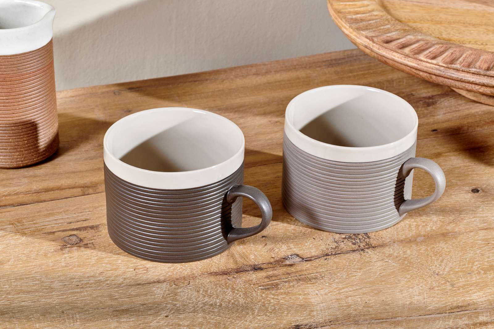 Faiz Mug - Charcoal & Grey (Set of 2)