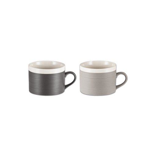 Faiz Mug - Charcoal & Grey (Set of 2)