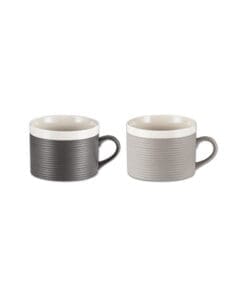 Faiz Mug - Charcoal & Grey (Set of 2)