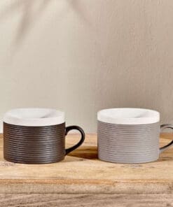 Faiz Mug - Charcoal & Grey (Set of 2)