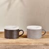 Faiz Mug - Charcoal & Grey (Set of 2)