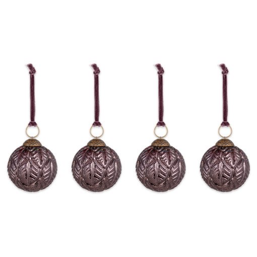 Patta Baubles - Burgundy - (Set of 4)