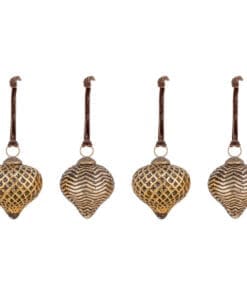 Varu Baubles - Black & Gold - (Set of 4)