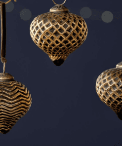 Varu Baubles - Black & Gold - (Set of 4)
