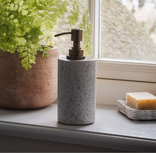 Asana Marble Soap Pump - Grey