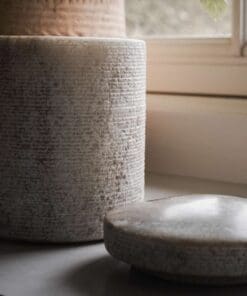 Asana Marble Storage Jar - Grey