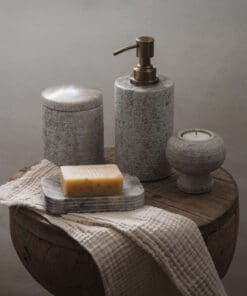 Asana Marble Soap Pump - Grey
