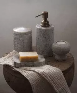 Asana Marble Soap Pump - Grey
