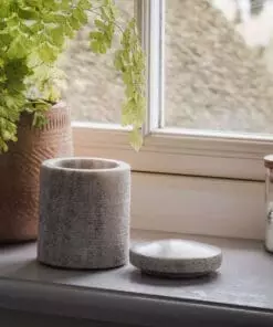 Asana Marble Storage Jar - Grey