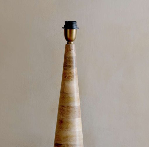 Chameli Mango Wood Table Lamp - Naural
