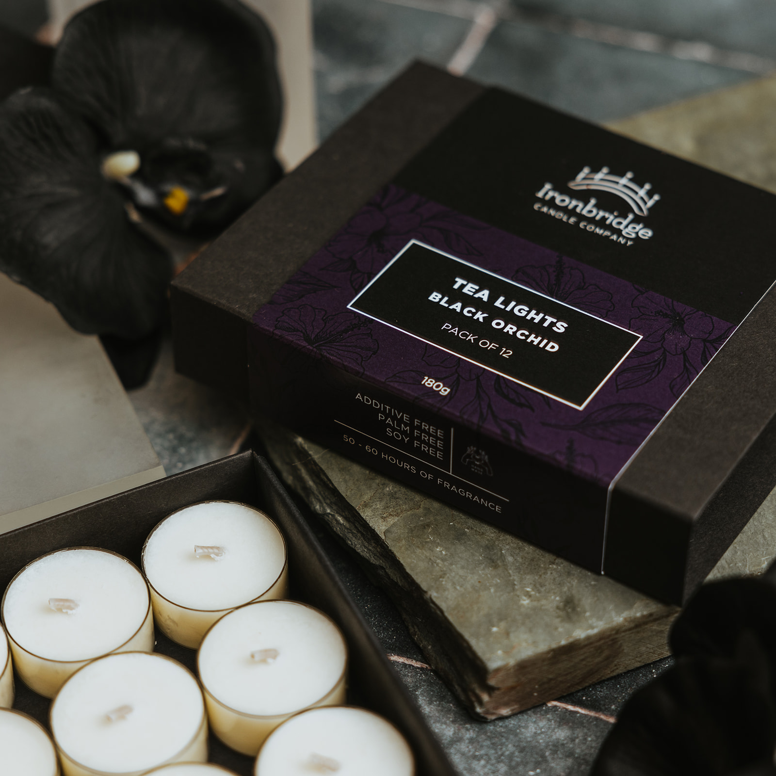 Black Orchid Luxury Tea Lights