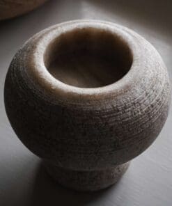 Asana Marble Tealight Holder - Grey
