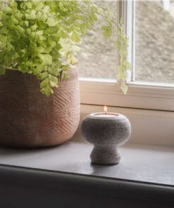 Asana Marble Tealight Holder - Grey