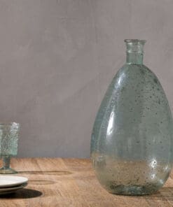 Virya Recycled Glass Vase - Pale Blue