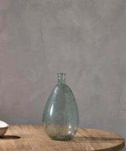 Virya Recycled Glass Vase - Pale Blue