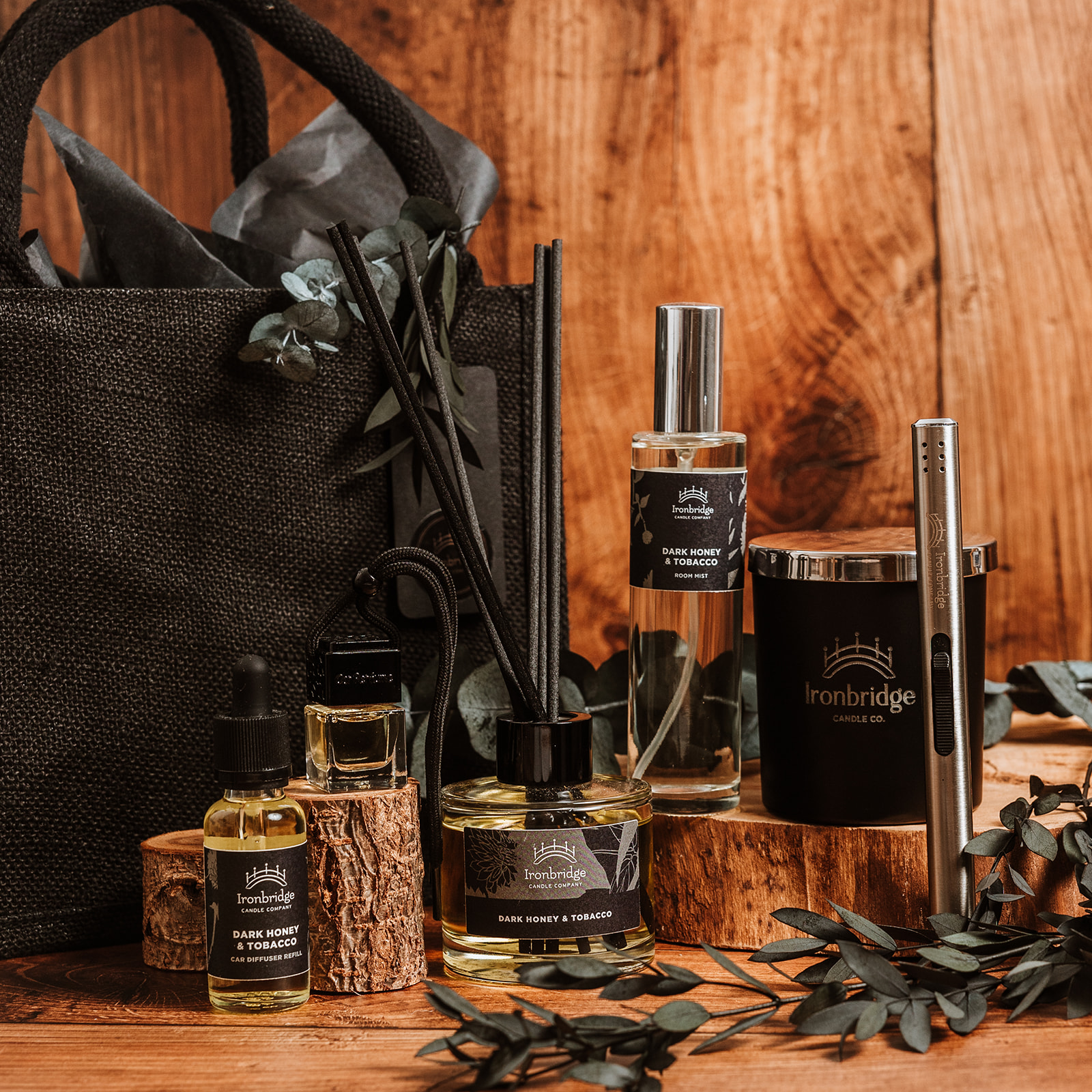 Luxury Home Fragrance Gift Set (Black) - Ironbridge Candle Company