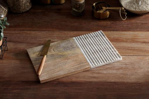 Reyna Chopping Board - Brown Marble