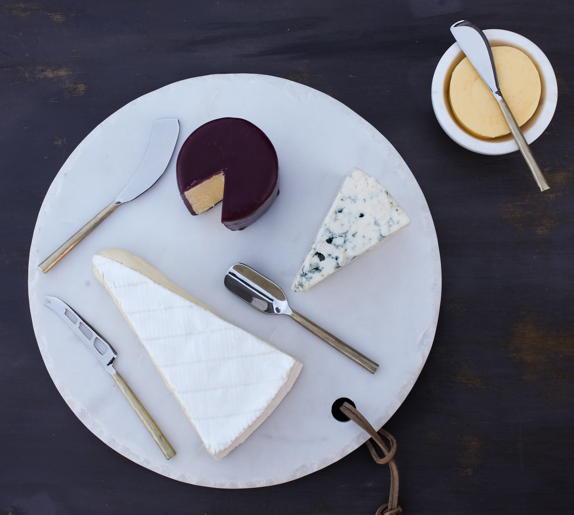 Darsa Cheese Knife Set - Brushed Gold (Set of 4)
