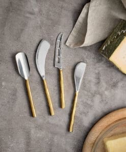 Darsa Cheese Knife Set - Brushed Gold (Set of 4)