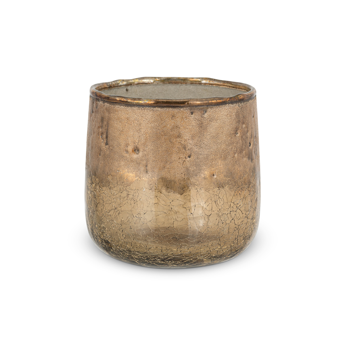 Konara Glass Tealight Holder - Copper Smoke - Small