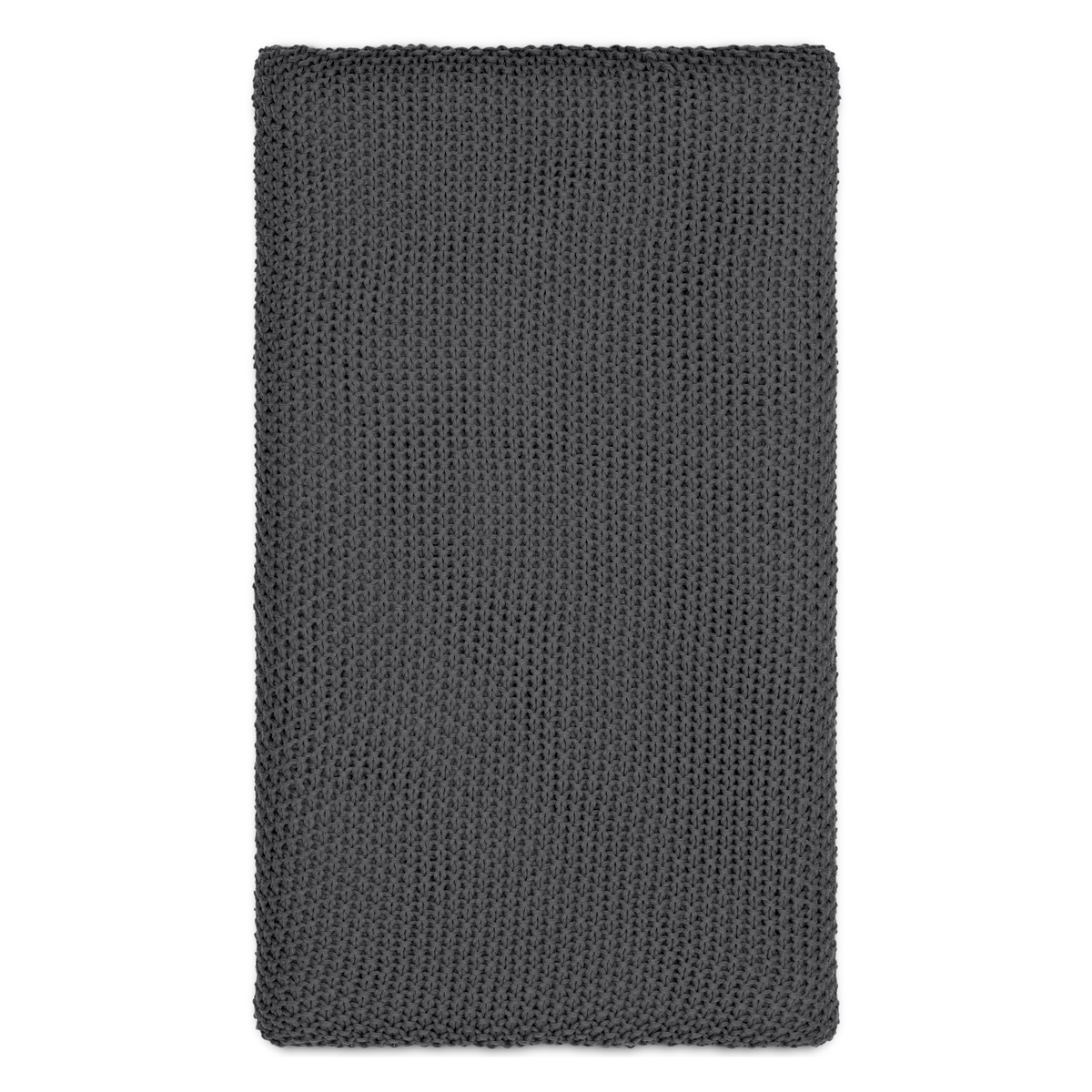 Nahan Moss Stitch Cotton Throw - Charcoal