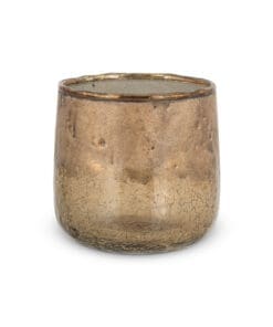 Konara Glass Tealight Holder - Copper Smoke - Small