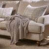 Nahan Moss Stitch Cotton Throw - Stone