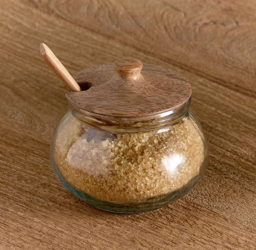 Kali Round Storage Jar - Natural & Clear