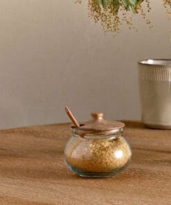 Kali Round Storage Jar - Natural & Clear