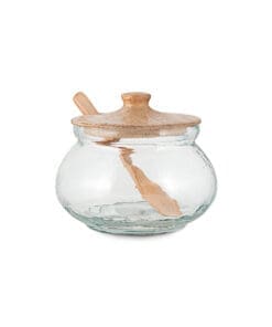 Kali Round Storage Jar - Natural & Clear