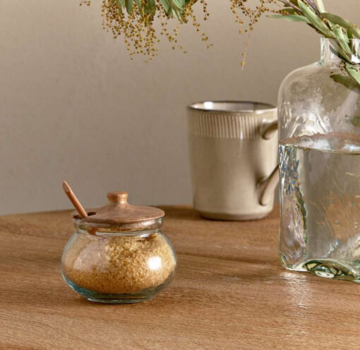 Kali Round Storage Jar - Natural & Clear