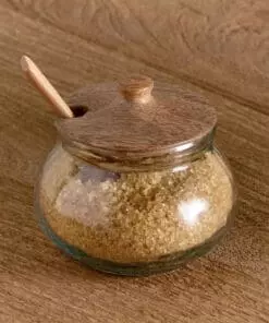 Kali Round Storage Jar - Natural & Clear