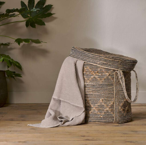 Padla Cotton & Jute Laundry Basket