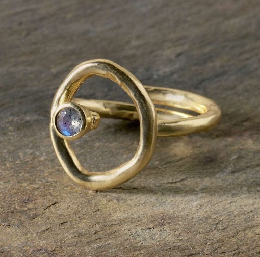 Mari Labradorite Ring - Gold