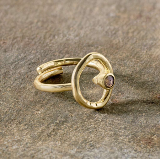 Mari Labradorite Ring - Gold